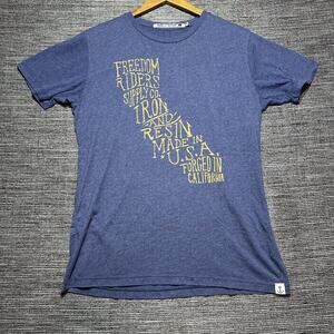 Iron and Resin T Shirt Men's M Blue Short Sleeve